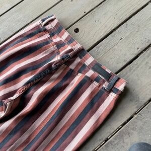 Rock & Roll Cowgirl Brown Monochronic Striped Flare Pants Retro Bell Bottoms